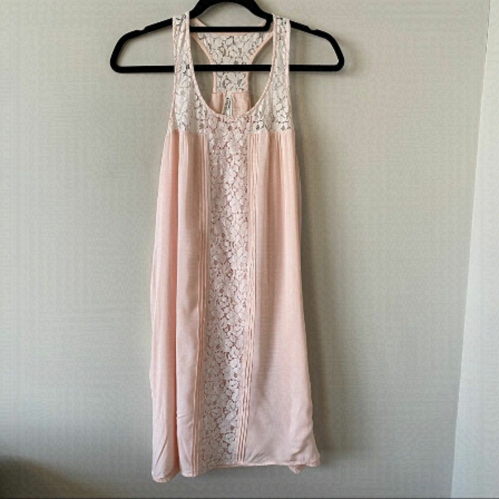 Gentle Fawn Pink Racerback Lace Detail Dress